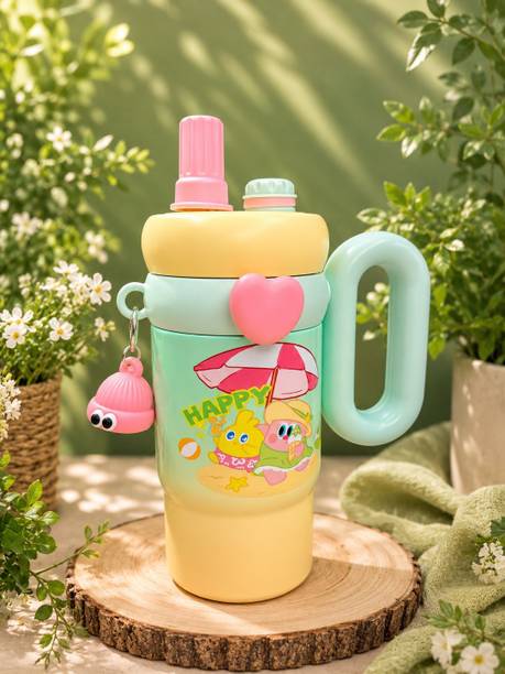 stanle Pastel Aesthetic Travel with Straw & Handle Stainless Steel Tumbler