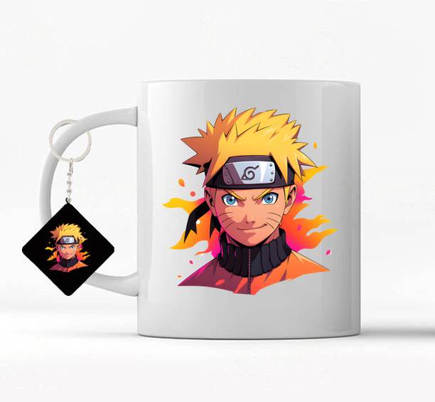 CHUB Naruto Coffee mug with keychain combo Ceramic Coffee Mug