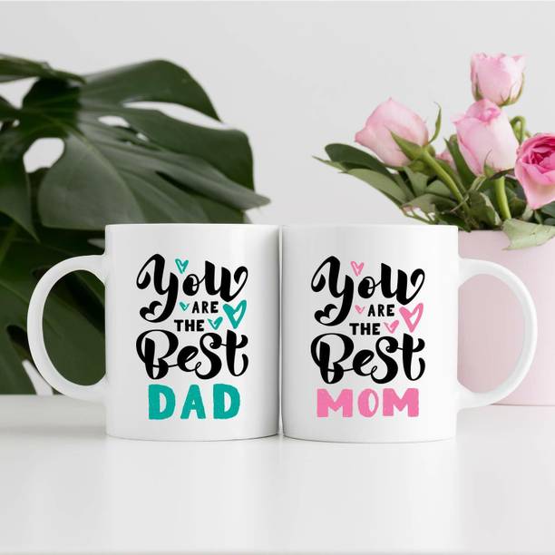 Pride Art You Are The Best Mom Dad Printed Coffee 330ml|Gift For Mom Dad Coffe Ceramic Coffee Mug