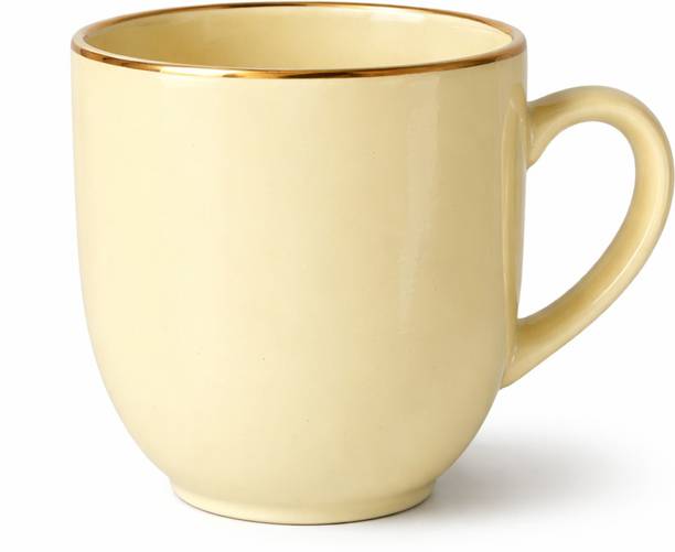 Profound Handcrafted Ivory Ceramic Cup Set of 6 | Elegant Premium Glazed Drinkware 250 ml Ceramic Coffee Mug