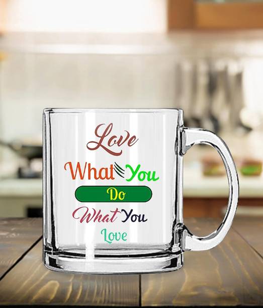 Elegaci Gifts Transparent Glass For Tea Juice Cold Coffee with Handle(-Tp-65 ) Glass Coffee Mug