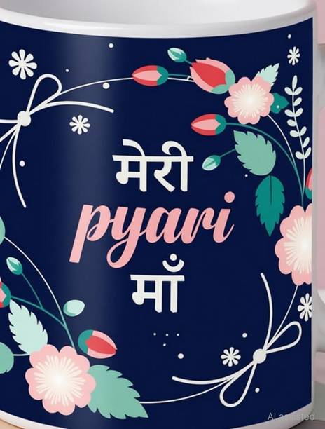 TrendoPrint Mere Pyare Papa Meri Pyari Maa Ideal And Sweet Gift For Daddy Mommy And Mom Dad And Father Mother And Maa Papa And Mummy Papa Printed White Ceramic Coffee Mug