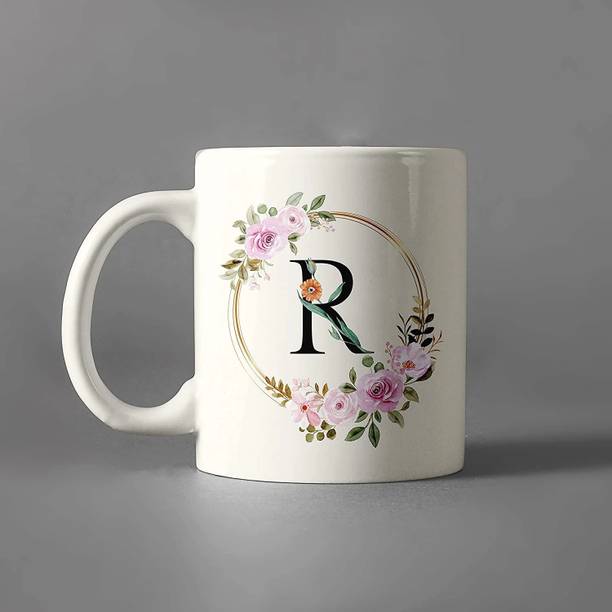 The Sanaatan Store Birthday Gift, 'R' Alphabate, Gift For Brother, Sister, Friend Ceramic Coffee Mug