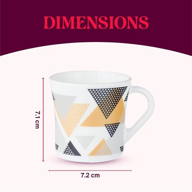 BOROSIL Opalware 16cl crystal mug 6pcs Opalware Coffee Mug