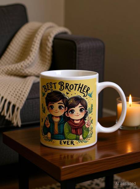 Oducos Perfect gift for Smart Brother, World’s Best Brother Ever Love Bro153 Ceramic Coffee Mug