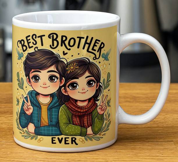 Oducos Perfect gift for Smart Brother, World’s Best Brother Ever Love Bro153 Ceramic Coffee Mug