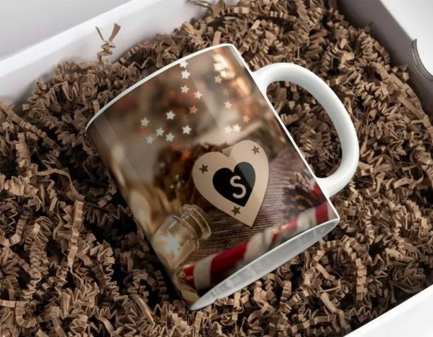 AVISTRA Letter S Alphabet Best Gift for Boy Friend Special Birthday Gift For Girl Friend Ceramic Coffee Mug