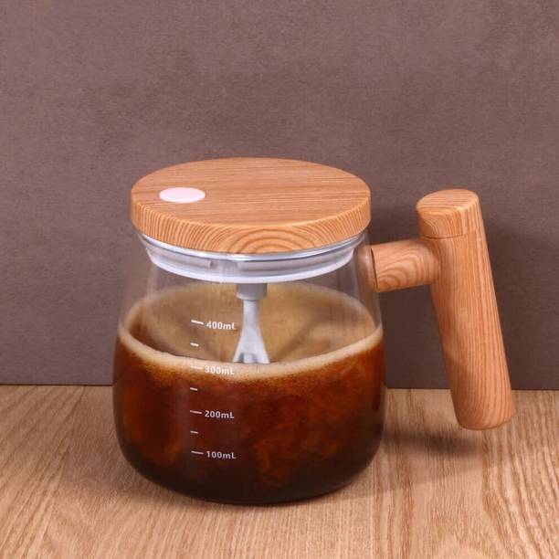 Flemigo Self Stirring Electric Lemon Tea Mixing Cup With Lid for Various Purposes Glass Coffee Mug