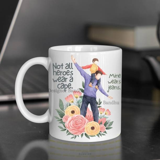Designer Bandhu Happy Father's Day Gift for Daddy Father Dad Papa Father Day Birthday Gifft Ceramic Coffee Mug