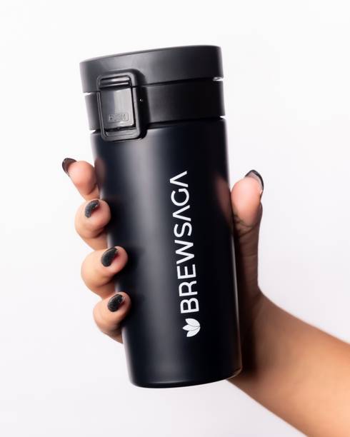 ब्रूसागा Vacuum Insulated Double Wall Steel Tumbler,Thermos Bottle Tea /Coffee Travel स्टेनलेस स्टील मग