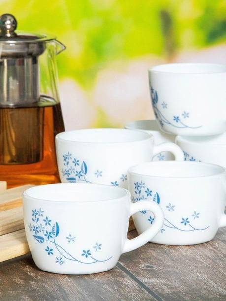 cello IMPERIAL KING MEDIUM DAINTY BLUE 12 pcs Opalware Coffee Mug