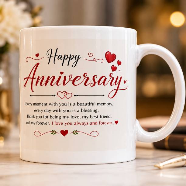 Zivontra Anniversary – Perfect Gift for Wife, Parents & Loved Ones Ceramic Coffee Mug