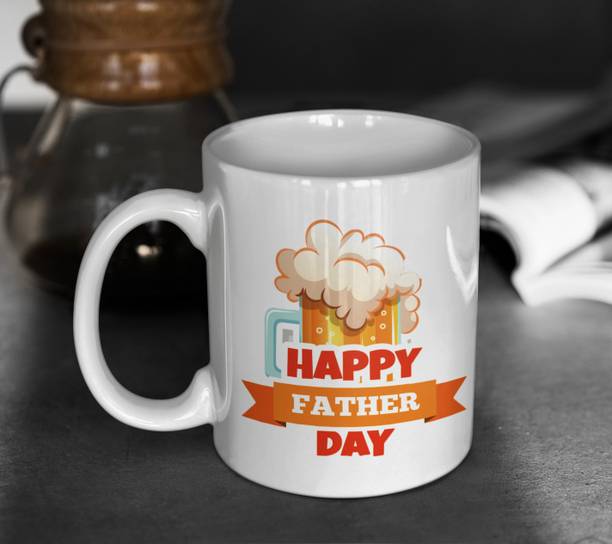 BlueBells Gifting Happy fathers day White Coffee for father Ceramic Coffee Mug