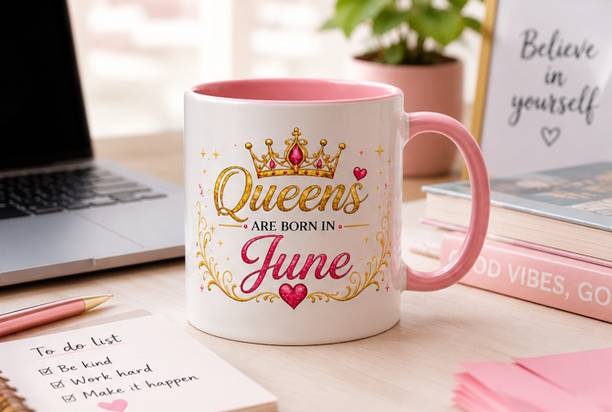 PrintingWorld Queens Are Born In June Ceramic Coffee Mug