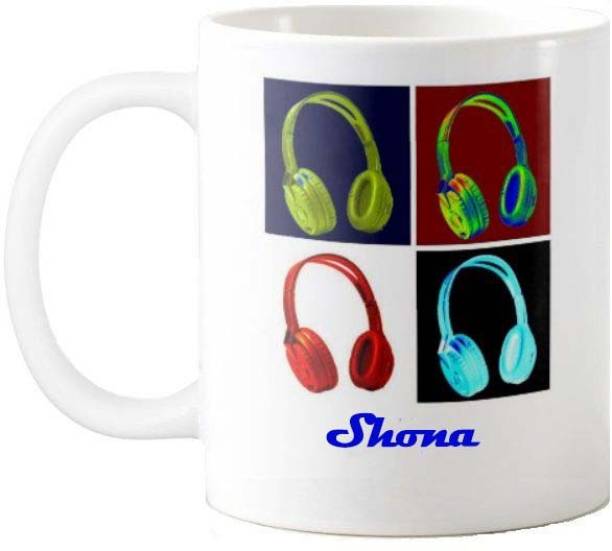 Exocticaa Happy Birthday Gift for Shona Music 013 Ceramic Coffee Mug
