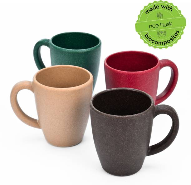 Eha Earth Friendly Classic Coffees | Made with Rice Husk | Unbreakable Biocomposite Coffee Mug