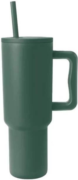 Ojra Tumbler with Handle and Straw Lid Water Bottle Travel Coffee Cup Hot &Cold Stainless Steel Tumbler