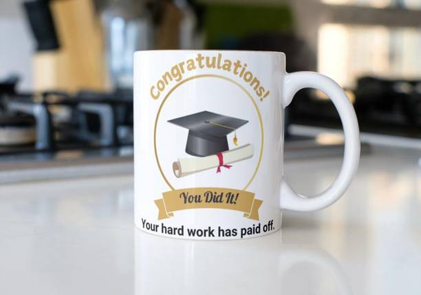 Flashexpresso Congratulations, You Did It! Message Printed Coffees Graduation Gift Ceramic Coffee Mug
