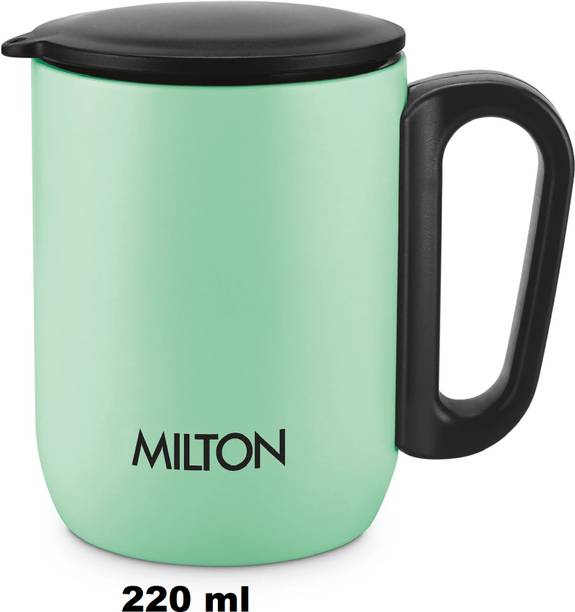 मिल्टन gemini steel 220 ml mug light green स्टेनलेस स्टील मग