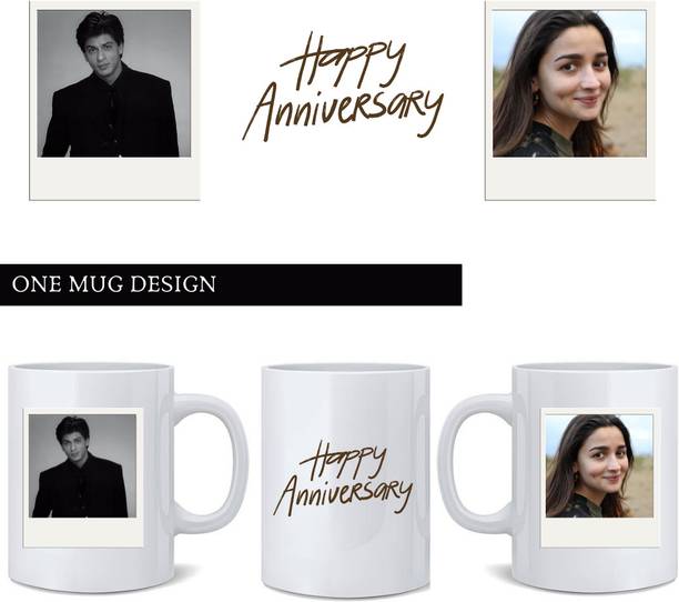 इंक्रेटिव Custom Photo Anniversary – Personalized Coffee Cup with Your Images & text सिरेमिक मग