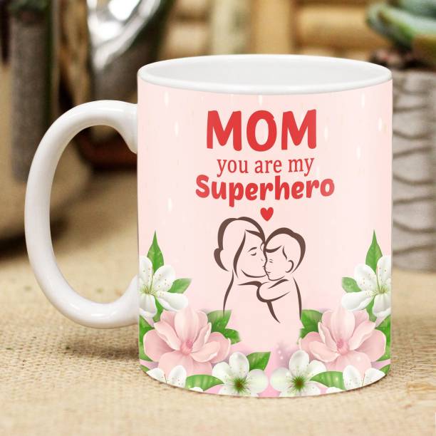 Gift Wintage MOM SUPERHERO MUG Gift For MOTHERS DAY Ceramic Coffee (325ml) Ceramic Coffee Mug