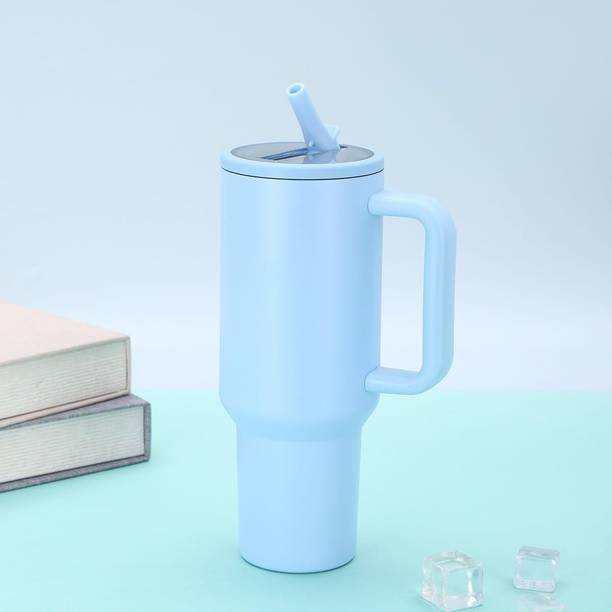 कप्तों Tumbler with Lid and Straw, Water Cup with Lid, Vacuum Coffee Travel स्टेनलेस स्टील मग