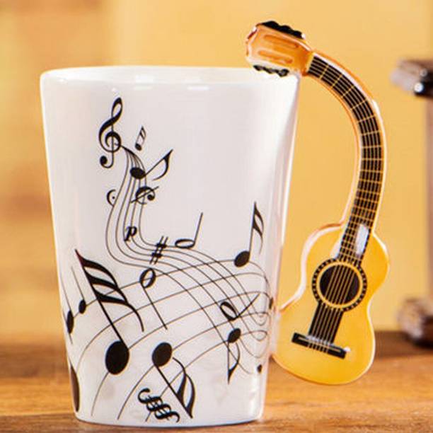 BONZEAL Music Guitar Violin Birthday Gift for Girlfriend Boyfriend Men Women Ceramic Coffee Mug