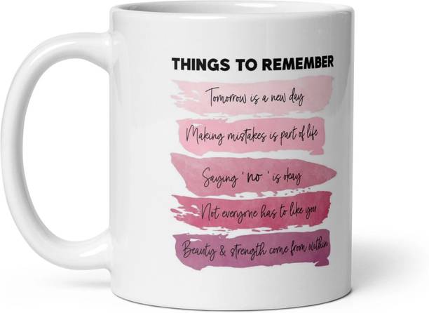 creativemug Think to remember life inspiring quotes,ceramic coffee mug 11oz (325ml) Ceramic Coffee Mug