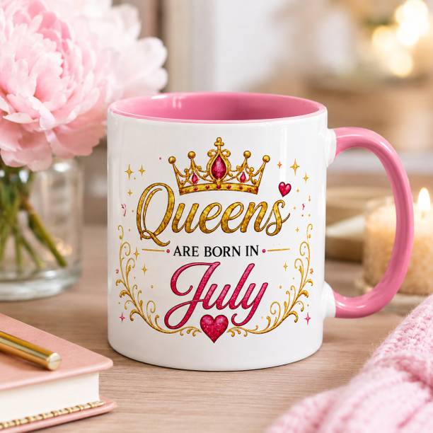 PrintingWorld Queens Are Born In July Ceramic Coffee Mug