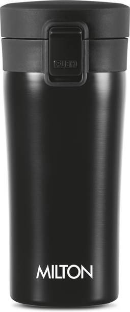 मिल्टन Thermosteel , 300 ml, Black | Hot & Cold | Soup Flask | Tea स्टेनलेस स्टील मग