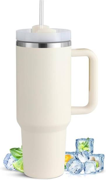 MUNOO 40 oz Tumbler with Handle and Straw & Lid,Stainless Steel Vacuum Insulated Stainless Steel Tumbler