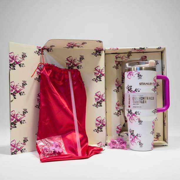 डेसीडो फ़ोबिक DECIDOPHOB STANLEY Floral Quencher Tumbler 120 Double Wall Vacum Insulated mug स्टेनलेस स्टील मग