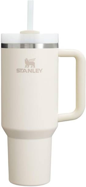 Tiny Treasure Wraps Stanley Quencher H2.0 Tumbler with Handle and Straw -Cream Stainless Steel Tumbler