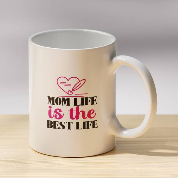 Gift4You Best Mom & Best Mother's Day Gift Printed White Ceramic 350ml Coffee mug Ceramic Coffee Mug