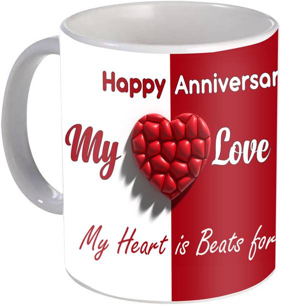 PaMeG Anniversary Gift for Wife, Husband, Anniversary Gift Love Quote PKAnn-03 Printed Ceramic Coffee Mug