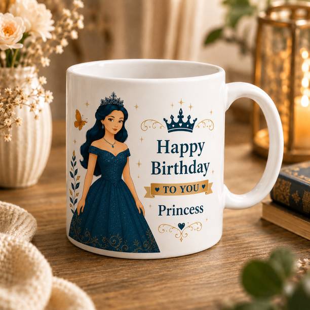 Pink Pearl HAPPY BIRTHDAY TOO YOU PRINCESS Ceramic Coffee Mug