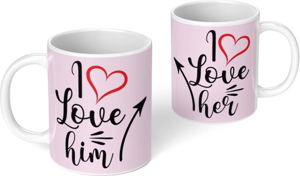 PrintingZone Couple mug Mr & Mrs King Queen His & Her mr and mrs mug (CM-35) Ceramic Coffee Mug