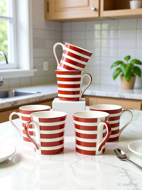 StarAndDaisy Coffee Set of 6 | Ceramic Bone China Cup to Gift to Best Friend Ceramic Coffee Mug