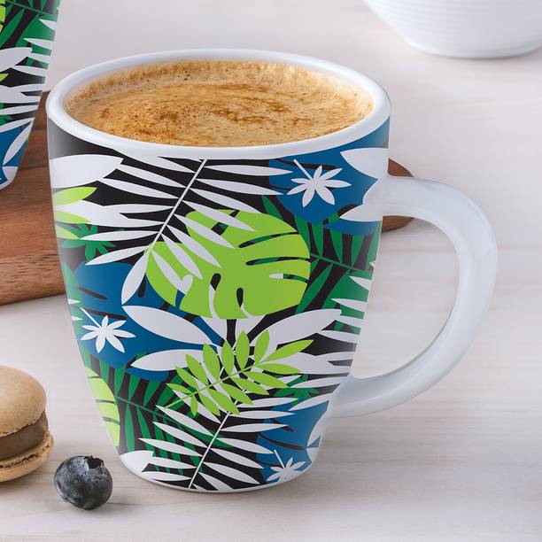 लाराह बाय बोरोसिल Forest Tea/Coffees, Bone Ash Free Crockery Set Ideal For Daily Use & Gifting ओपलवेयर मग