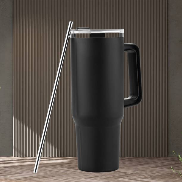 KAMALIYA BROTHAER & COMPANY Large Capacity Insulated Tumbler with Handle Lid & Straw Plastic Tumbler 136 Stainless Steel Tumbler