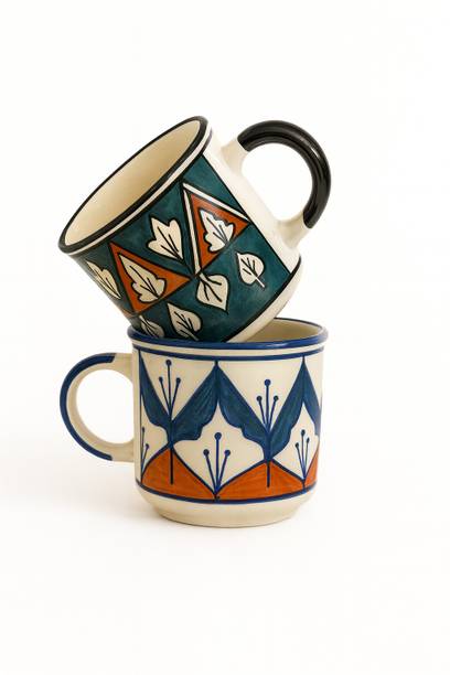 Profound Leaf & Petal Ceramic Coffee & Teas 270ml | Microwave & Dishwasher Safe Ceramic Coffee Mug