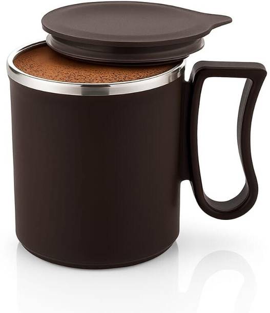 RIO ENTERPRISE Coffee Plastic, Stainless Steel Coffee Mug