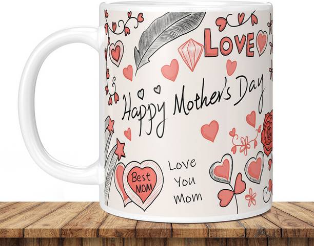 TrendoPrint Happy Mother's Day Printed Cup Gift For Mother Mom & Maa-01-WM Ceramic Coffee Mug