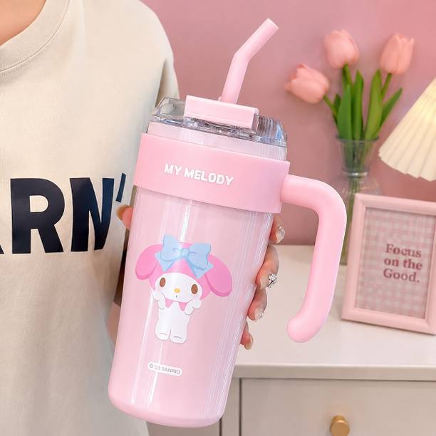Oxiz My Melody Stainless Steel Vacuum Insulated Sipper with Handle and Straw Stainless Steel Tumbler