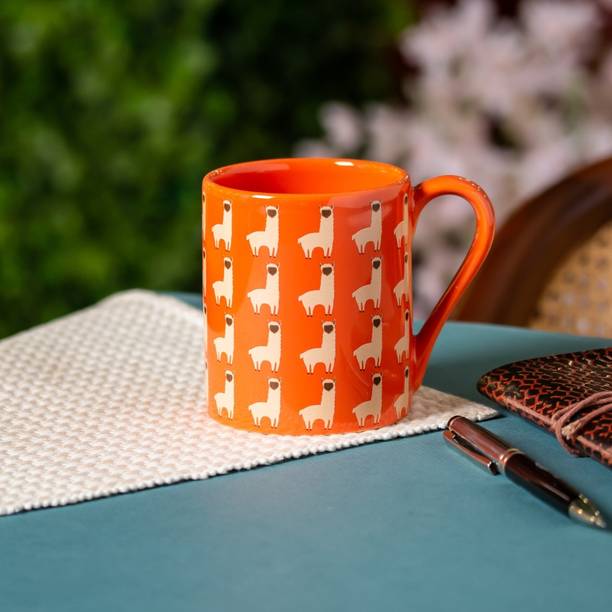 CLAY CRAFT Fine Ceramic Printed Glossy Finished, Microwave Safe Ceramic Coffee Mug