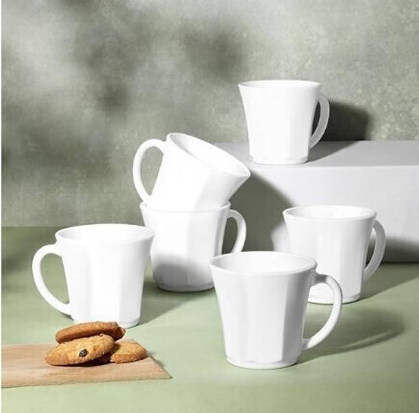BOROSIL 6N 12CL OCTA MUGS LOGO (120ML EACH) Ceramic Coffee Mug