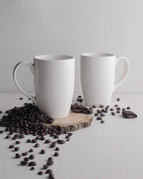 Ariane Prime Morning Tea, Coffee, Milk, 300 ml, White Porcelain, Set of 2 Porcelain Coffee Mug