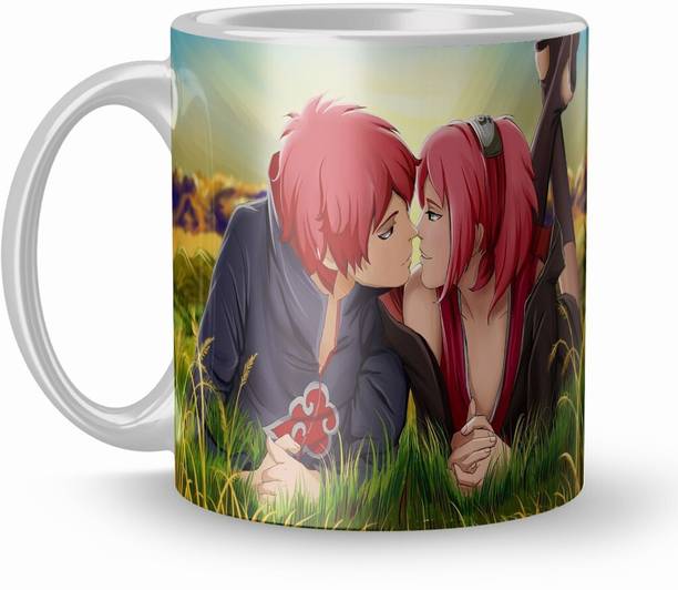 Tanisha Craft Beautiful Kiss Day Gift Cup Multicolor Cup Ceramic Coffee Mug