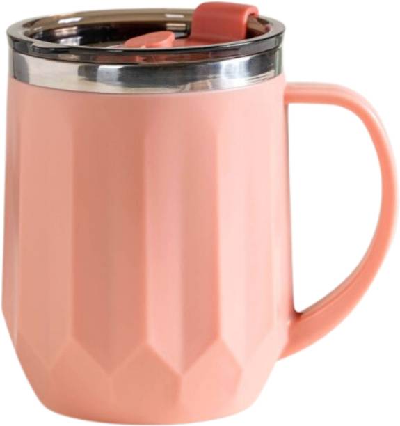 नेस्टेशिया Portable Double-Walled Vacuum Insulated with Spill-Proof Dual Lid स्टेनलेस स्टील मग