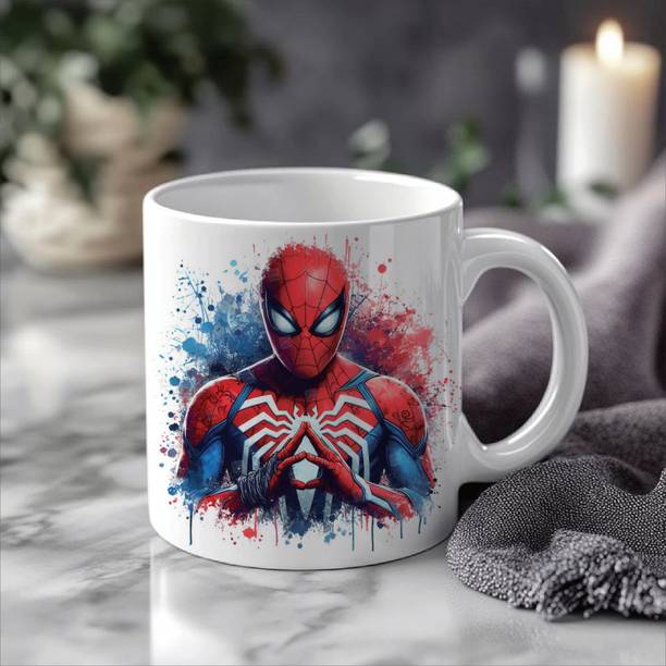Print Ginnie Spiderman Best Gift for Happy Birthday For Son|Brother|Nephew|Boy Kids|Printed Ceramic Coffee Mug